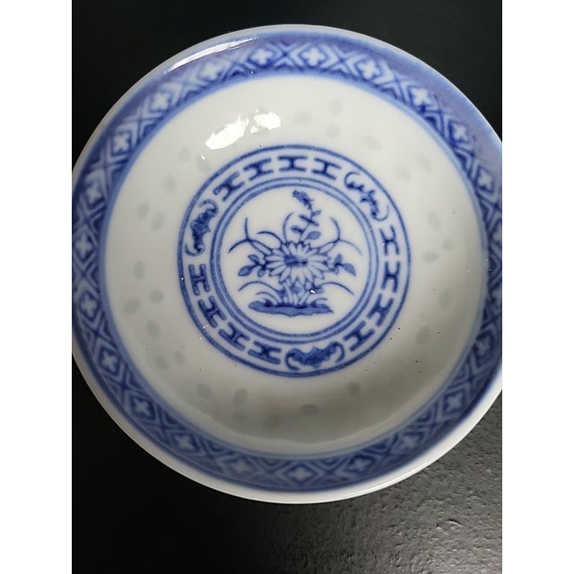 Late 19th Century Late 19th Century Tienshan Rice Grain Pattern Sauce Dipping Bowls For Sale - Image 5 of 8