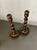 Vintage Pair English Oak Barley Twist Candlesticks – Pair of Antique Wooden Candle Holders For Sale - Image 9 of 9