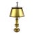 Vintage Traditional Brass Library Table Lamp With Pierced Gallery Shade For Sale