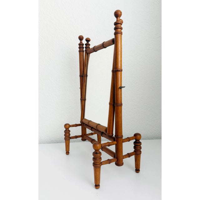 Victorian Victorian Faux Bamboo Tabletop Mirror For Sale - Image 3 of 11