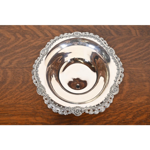 Victorian Tiffany & Co. Antique Sterling Silver Fruit Bowl or Centerpiece Bowl For Sale - Image 3 of 9