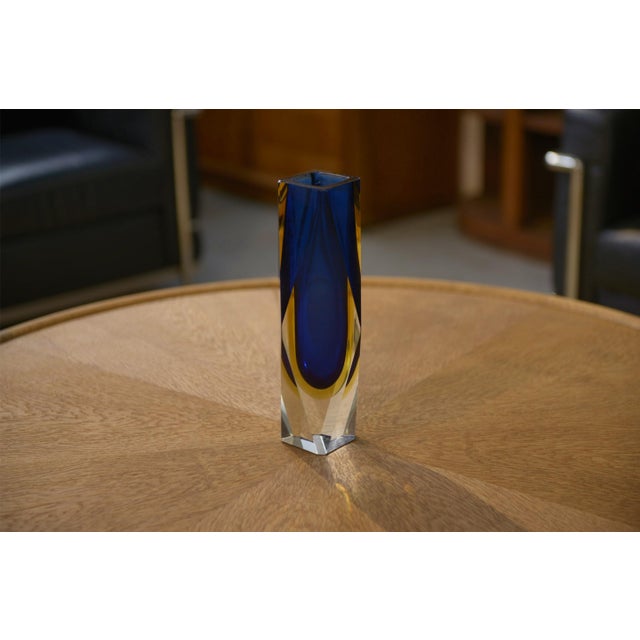 Large Sommerso Murano Glass Vase by Flavio Poli for Alessandro Mandruzzato, 1970s, in Very Good conditions. Designed 1970...