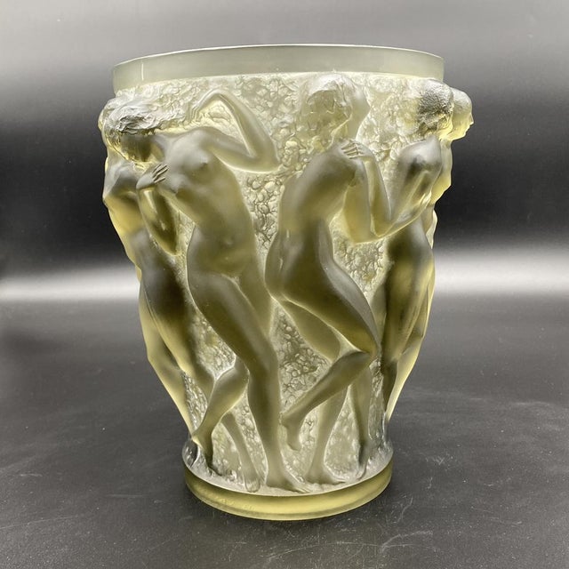 1920s Bacchantes Vase in Gray Glass, 1924 For Sale - Image 5 of 16