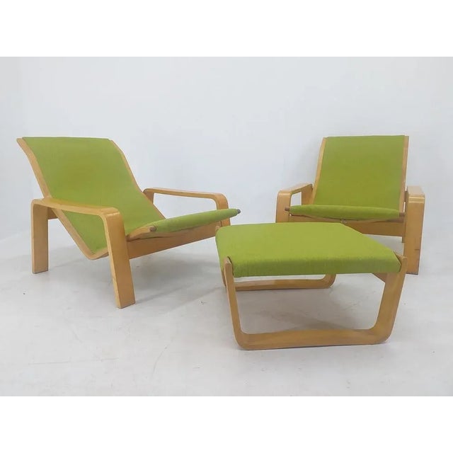1970s Pulkka Lounge Chairs by Ilmari Lappalainen for Asko, Finland, 1970s, Set of 3 For Sale - Image 5 of 17
