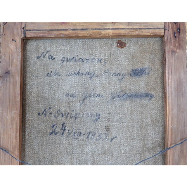 Vintage 1930s Oil on Canvas Landscape Winter Scene by B Kulesz - Set of 2 For Sale - Image 12 of 12