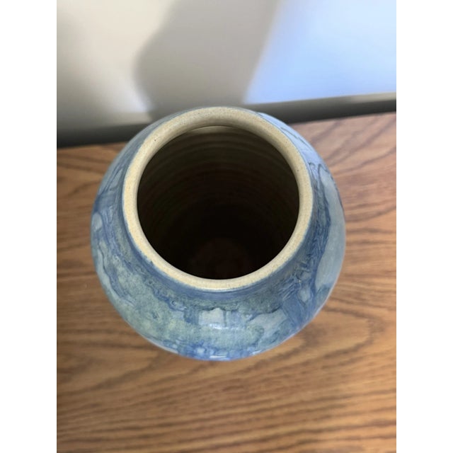 Rare 1919 Sadie Irvine for Newcomb College Pottery "Moon & Pine Trees" Matte Glaze Vase For Sale In Dallas - Image 6 of 8
