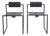 Prima Black Chairs by Mario Botta for Atlas, Italy, 1980s, Set of 2 For Sale