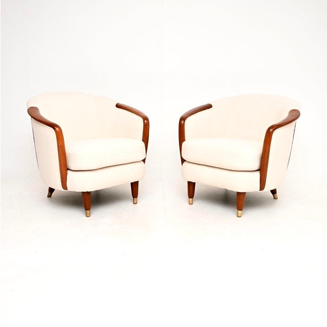 Vintage Swedish Mahogany Chairs, 1950, Set of 2 For Sale - Image 10 of 10