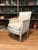 Early 20th Century Louis XVI Style Bergere Chair Floral Upholstery- Petite Sized For Sale - Image 6 of 6