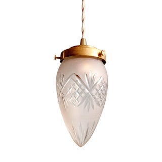 Suspension in Satin Crystal, Early 20th Century For Sale