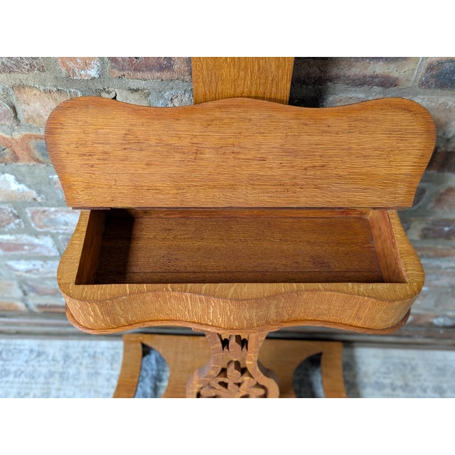 Metal Victorian Oak Hall Stand, 1890s For Sale - Image 7 of 10