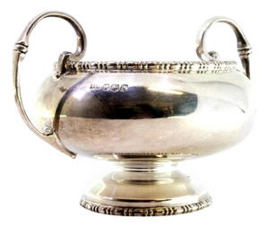 Round Silver Candy Box with Reliefs