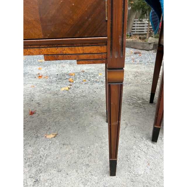 1930s Art Deco Waterfall Walnut China Cabinet Curio Display For Sale - Image 11 of 12