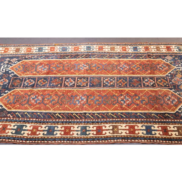Antique Caucasian Kazak Rug 4'4'' X 8'0" For Sale - Image 4 of 11