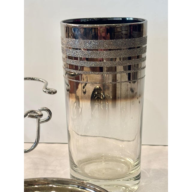 Transparent Vintage Mid-Century Modern Cocktail Set- 9 Pieces For Sale - Image 8 of 9