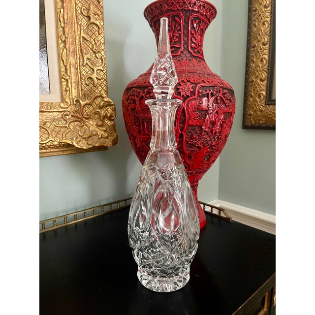 Tall Hollywood Regency Chic & Sleek Liquor Decanter For Sale In Boston - Image 6 of 8