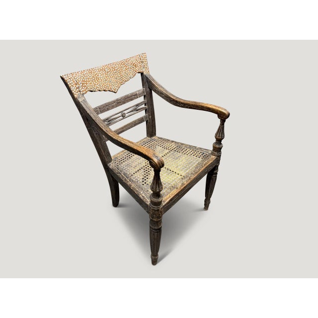 Andrianna Shamaris Rare Antique Raffles Arm Chair For Sale - Image 17 of 18