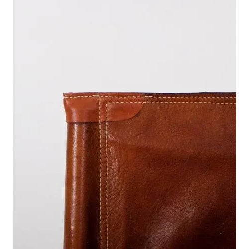 Leather Safari Chair attributed to Kaare Klint, 1960s For Sale - Image 6 of 10