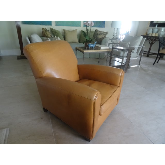 Art Deco Style Leather Chairs by Lee Industries For Sale - Image 11 of 11