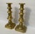 Pair of large English brass pushup candlesticks. Larger than most, these are 10 3/4 inches tall each. Unmarked.