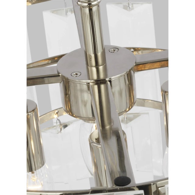 Visual Comfort Chapman & Myers by Visual Comfort Studio Arden Small Chandelier, Silver For Sale - Image 4 of 5