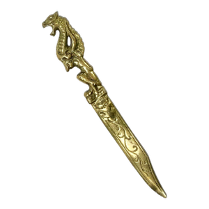 Vintage Solid Brass Dragon Letter Opener