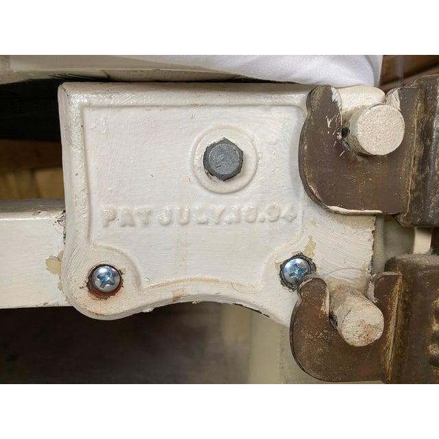 Antique French 1890’s Cast Iron and Brass Full Size Bed Frame For Sale - Image 11 of 14