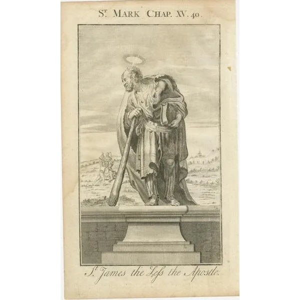 J. Drapentier, Gospel Scenes and Apostles from St. Marks, 1735, Paper, Set of 3 For Sale - Image 4 of 10