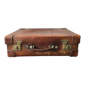 1910 Walker & Hall Leather Suitcase