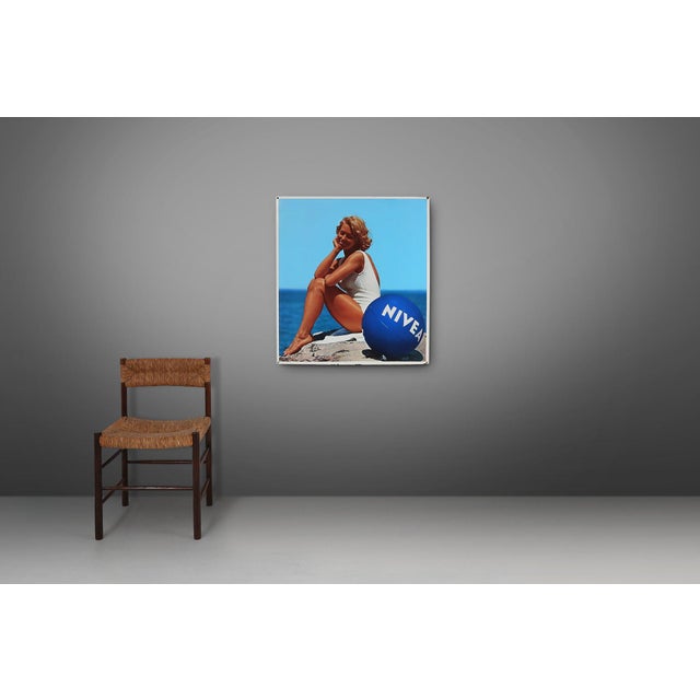 Belgium / 1970s / Nivea / advertising sign / mid-century / vintage / design This rare to find large Belgian advertisement...