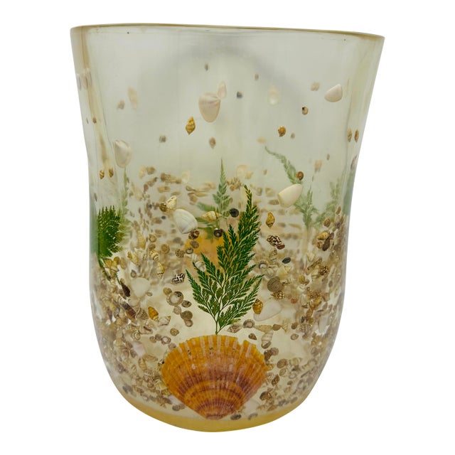 Vintage Coastal Lucite Trash Can For Sale