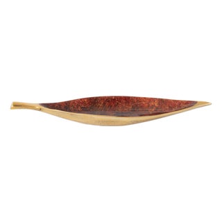 Sharma Crimson Gold Shallow Leaf Bowl- Small For Sale