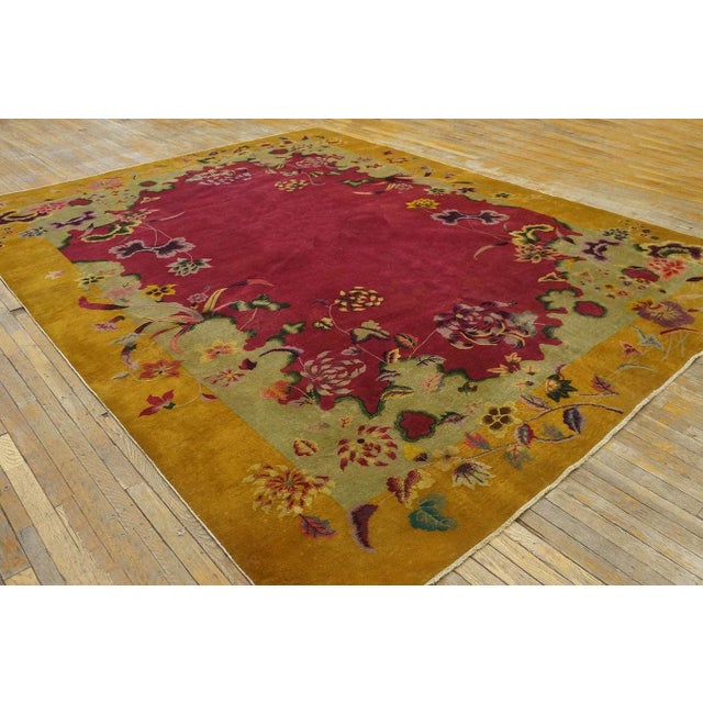 Antique 1920s Chinese Walter Nichols Art Deco Rug Carpet For Sale - Image 4 of 12