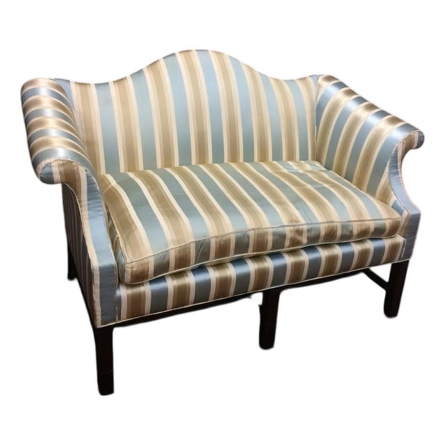Vintage Settee, Camel Back Sofa For Sale