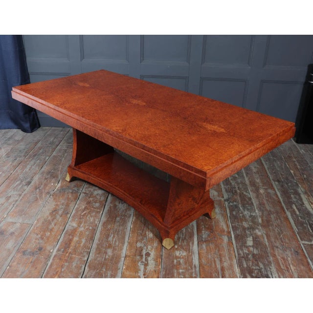 French Art Deco Dining Table in Amboyna, 1925 For Sale - Image 10 of 16