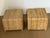 Wood Contemporary Organic Handwoven Jute Cube Poufs, Ottomans/Footstools - A Pair For Sale - Image 7 of 7