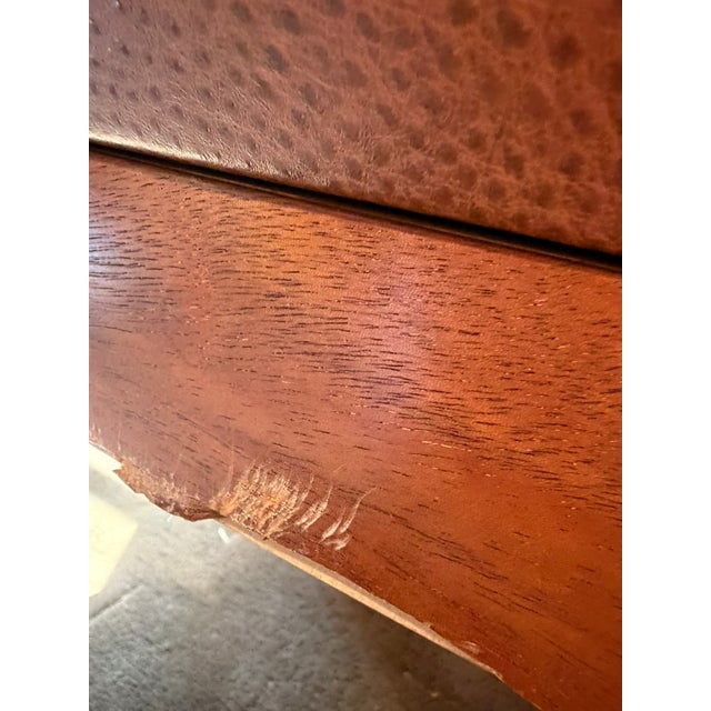 Donghia Hard‑Shell Barrel Chair – Leather Seat & Patterned Textile Interior For Sale - Image 9 of 9