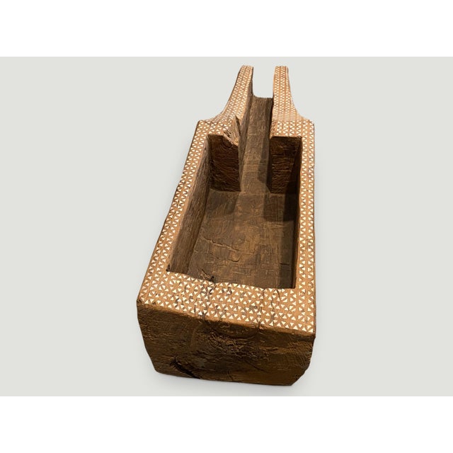 Antique Teak Wood and Shell Inlay Rice Container For Sale In New York - Image 6 of 6