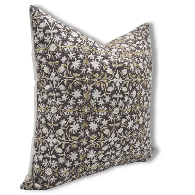Elevate your living space with this handmade block print cushion cover, featuring the intricate "Mahalaxmi" design—a...