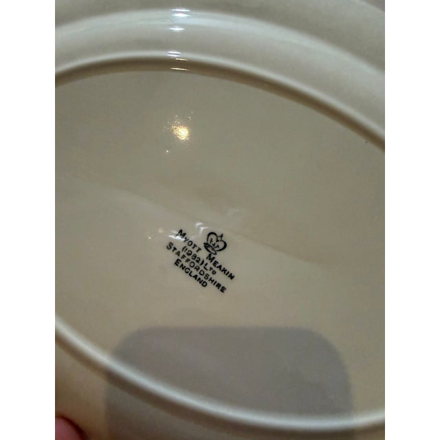 English Mid 20th Century Myott Staffordshire Oval Serving Platter in Jamestown Pattern. For Sale - Image 3 of 3