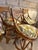 Wood 1960s Rare Trio of X-Back Bamboo Swivel Counter Stools (3) - Refurbished and Reupholstered For Sale - Image 7 of 12