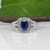 2Ct Gia Certified Ceylon Sapphire Estate Ring With Natural Diamonds in Platinum, Size 4.75 For Sale In Columbus - Image 6 of 10