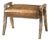 Rustic Western Leather Upholstered Footstool For Sale