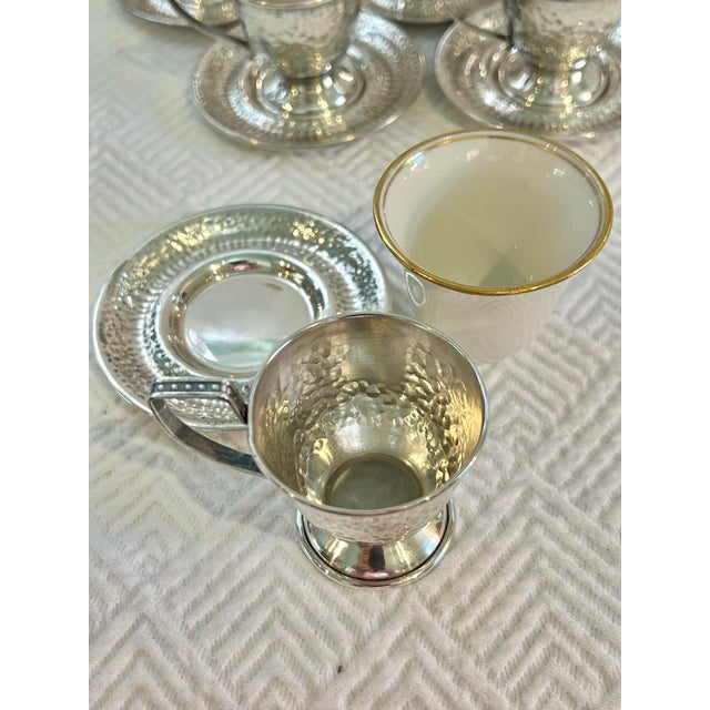 Antique Sterling Silver Buffalo China Demitasse - A Set of 10 For Sale - Image 9 of 12