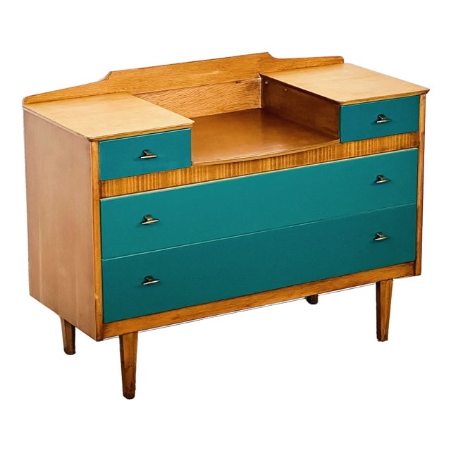 Vintage Scandinavian Oak Dressing Table, 1950s For Sale