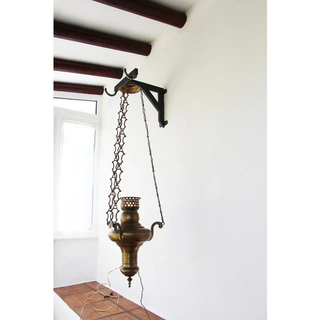 Metal 19th CenturyPortuguese Baroque Brass Chandelier For Sale - Image 7 of 13