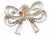 2000 - 2009 Tiffany & Co. 18k Yellow Gold & Sterling Silver Ribbon Bow Earrings, Pair For Sale - Image 5 of 5