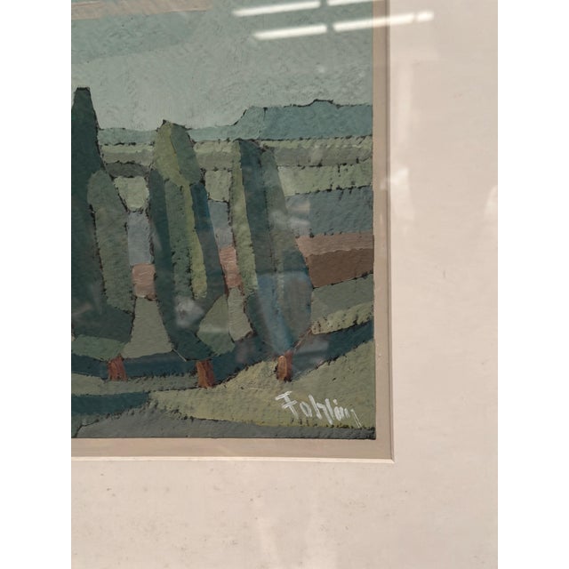 Gunnar Fohlin, Trees, 1960s, Oil on Paper, Framed For Sale - Image 6 of 18