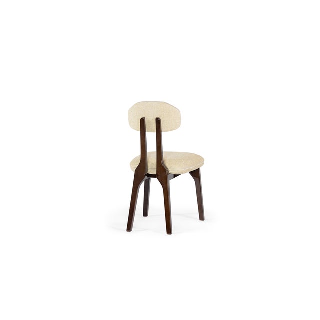 Silhouette Dining Chairs in Chenille Fabric by InsidherLand, Set of 10 For Sale - Image 4 of 13