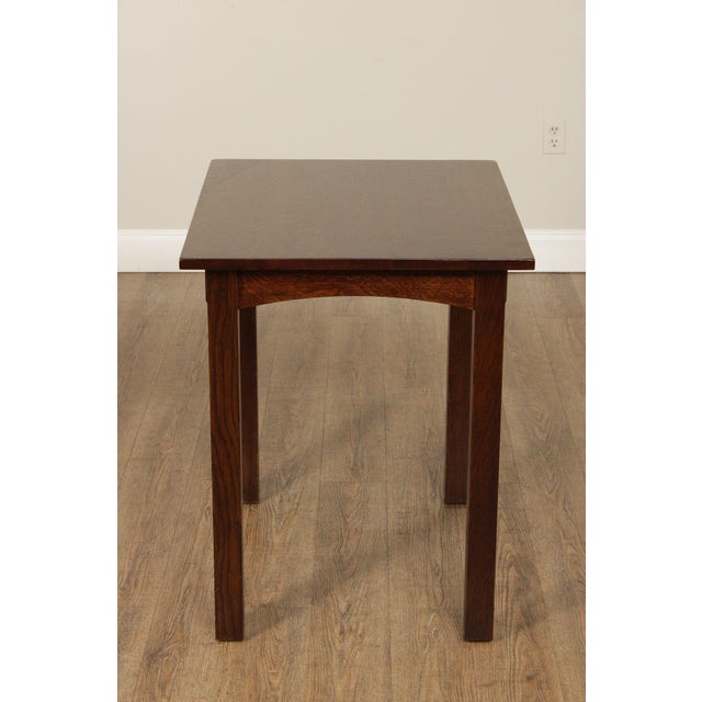 Stickley Mission Style Oak Side Or Writing Table For Sale - Image 12 of 12